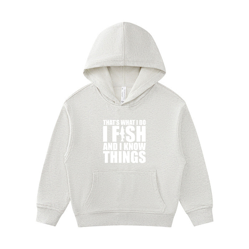 I Fish and I Know Things Kid's Hoodie