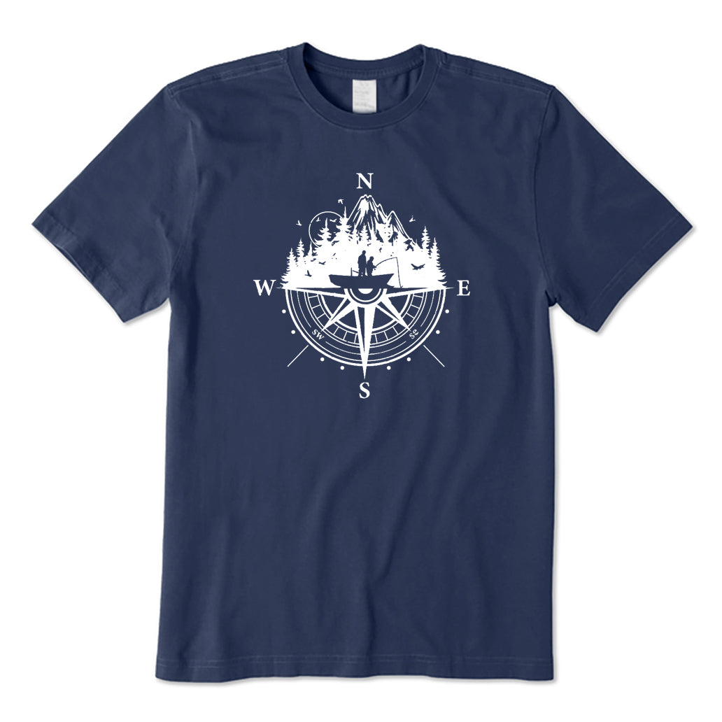 Funny Compass Fishing T-Shirt