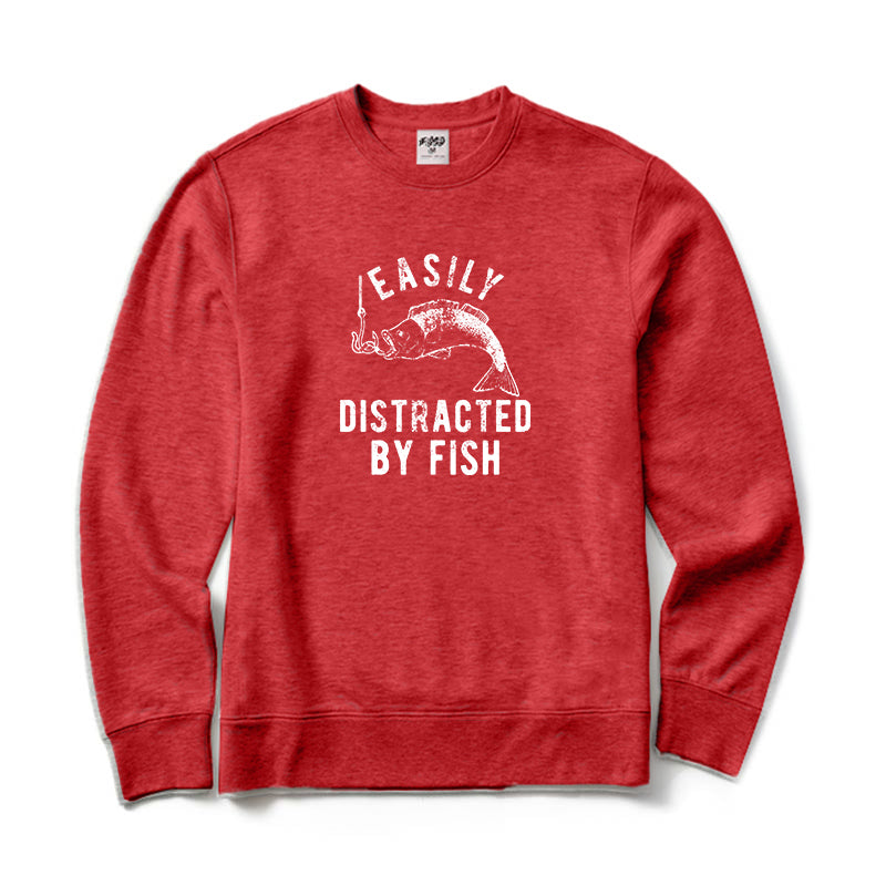 Easily Distracted By Fish Crewneck Sweatshirt