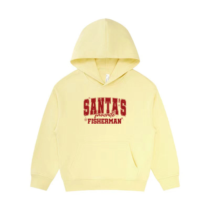 Santa's Favorite Fishermen Kid's Hoodie