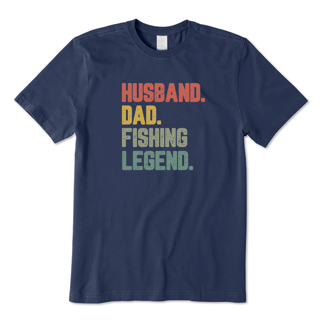 Husband Dad Fishing Legend T-Shirt