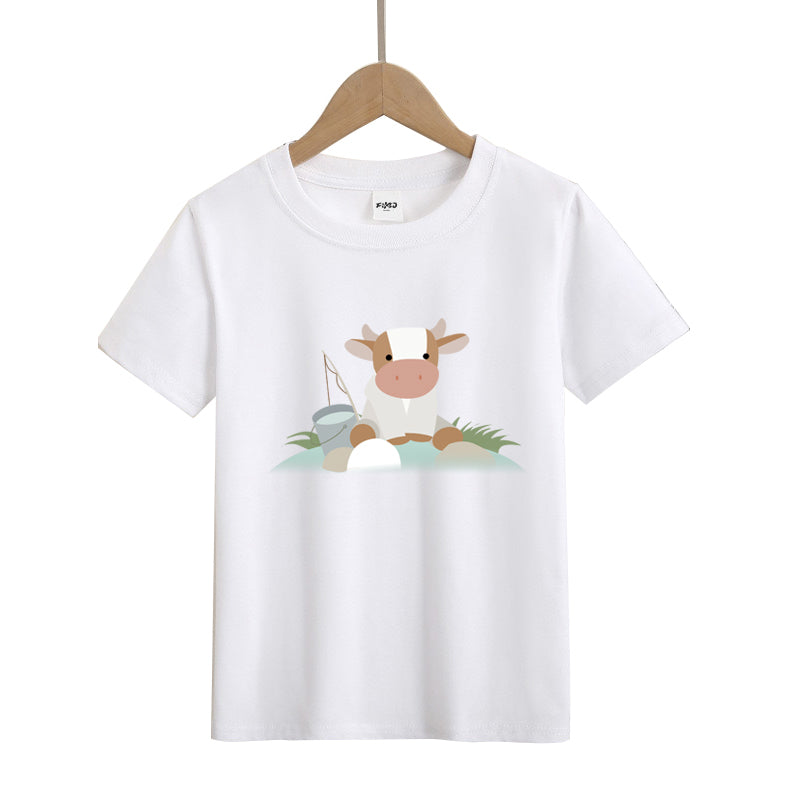 Cow Fishing Kids T-Shirt