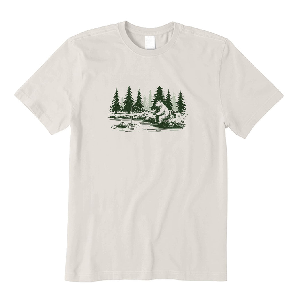 Bear Fishing Scene T-Shirt