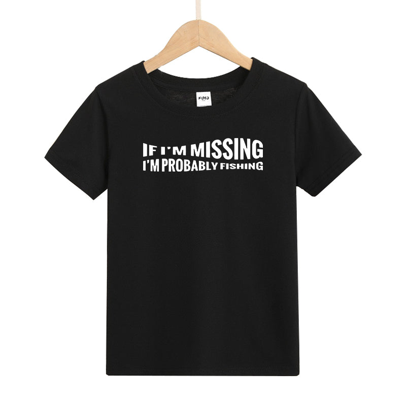 If I'm Missing I'm Probably Fishing Kids T-Shirt