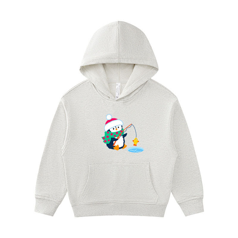 Penguin Fishing Kid's Hoodie