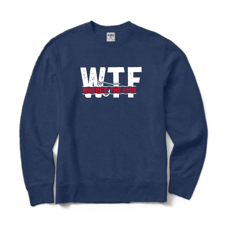 WTF Where's The Fish Crewneck Sweatshirt