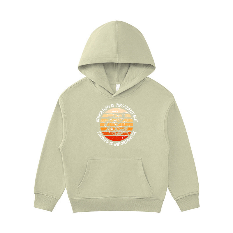 Education Is Important But Fishing Is Importanter Kid's Hoodie