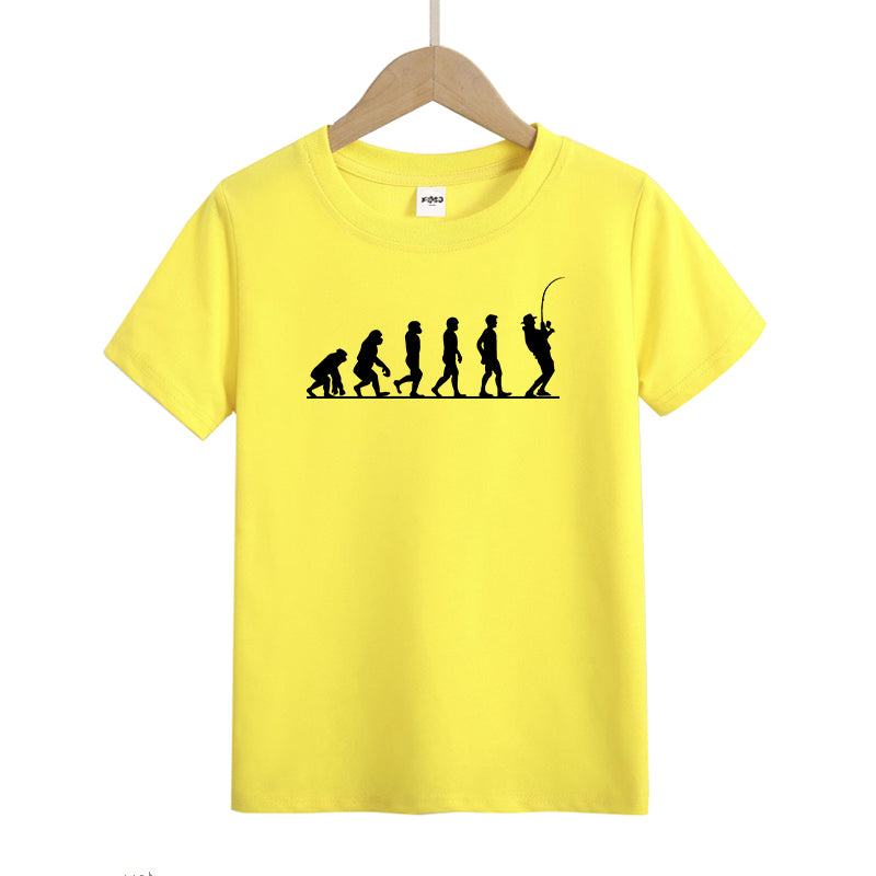 Fisherman Evolution Kids T-Shirt