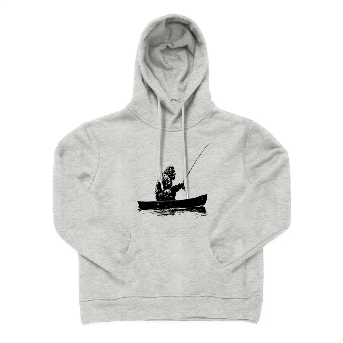 Bigfoot Fishing on Boat Hoodie