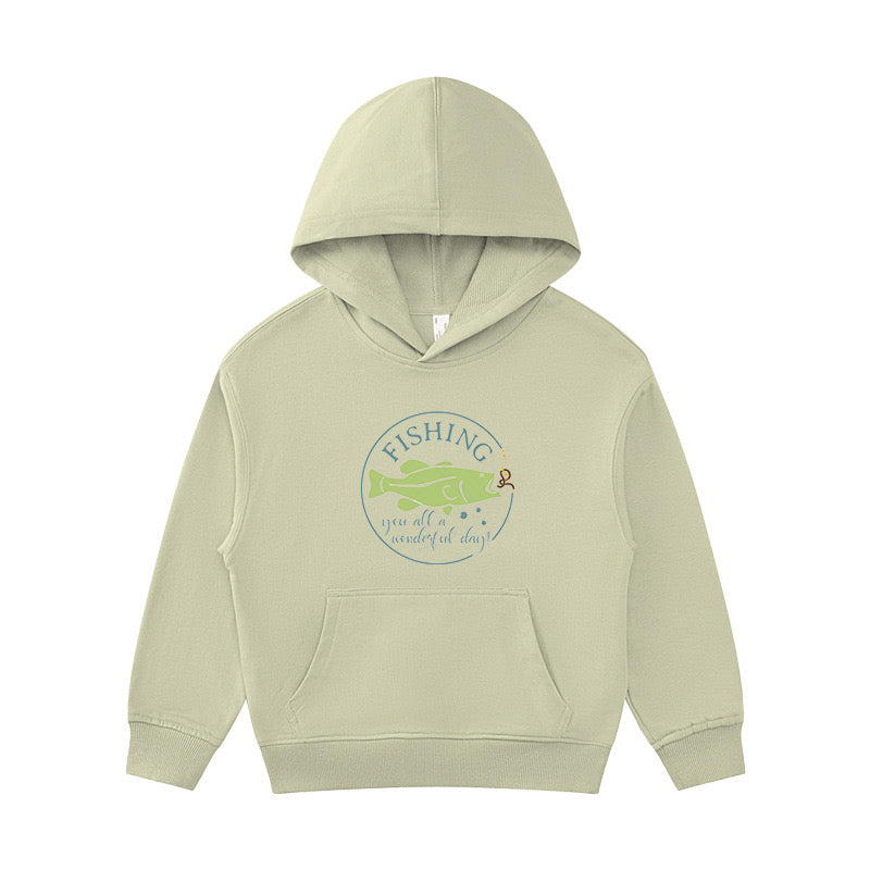 Fishing You All A Wonderful Day Kid's Hoodie