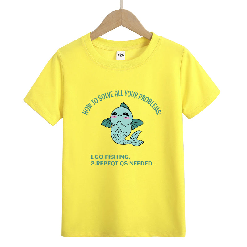 Fishing Solve All Your Problems Kid's T-Shirts