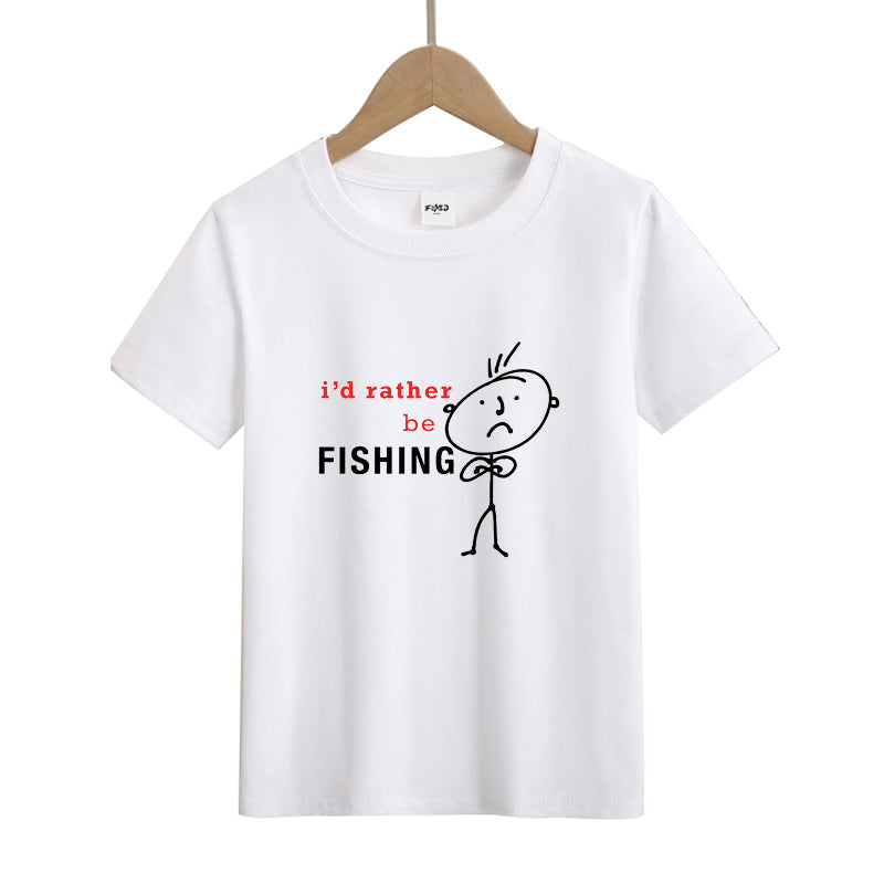 I'd Rather Be Fishing Kid's T-Shirts