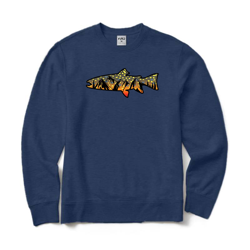 Brook Trout Mountains Crewneck Sweatshirt