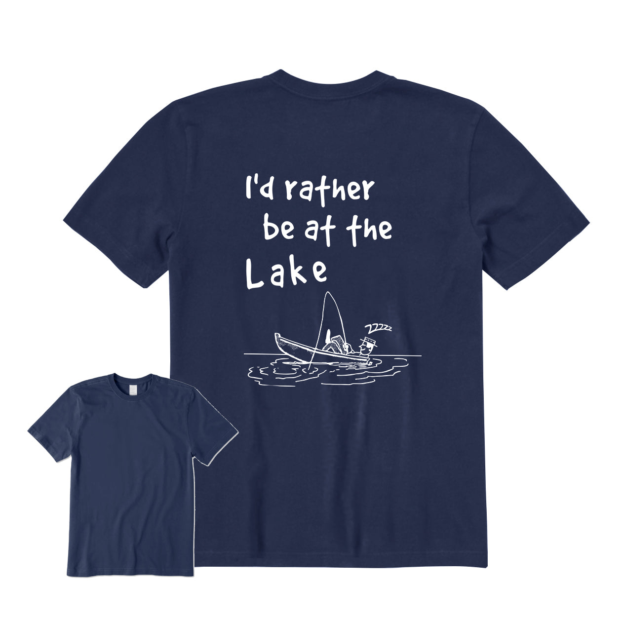 I'D RATHER BE AT THE LAKE Back Graphic T-Shirt