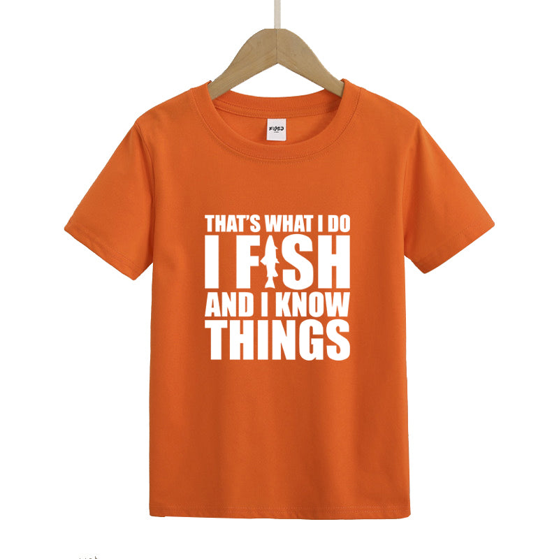 I Fish and I Know Things Kid's T-Shirts