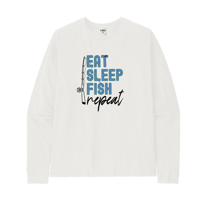 Eat Sleep Fish Repeat Long Sleeve T-Shirt