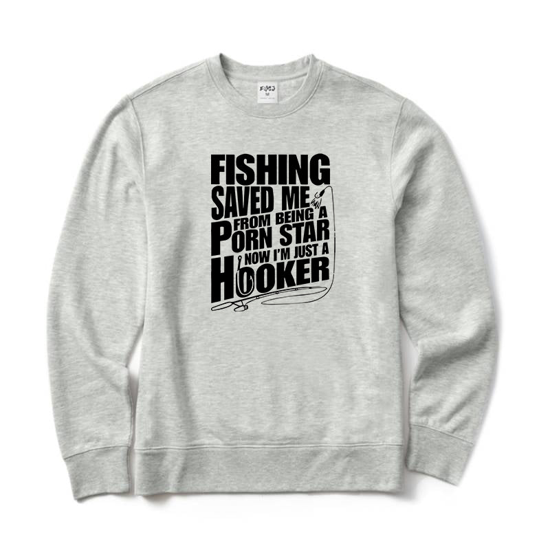 FISHING SAVED ME Crewneck Sweatshirt