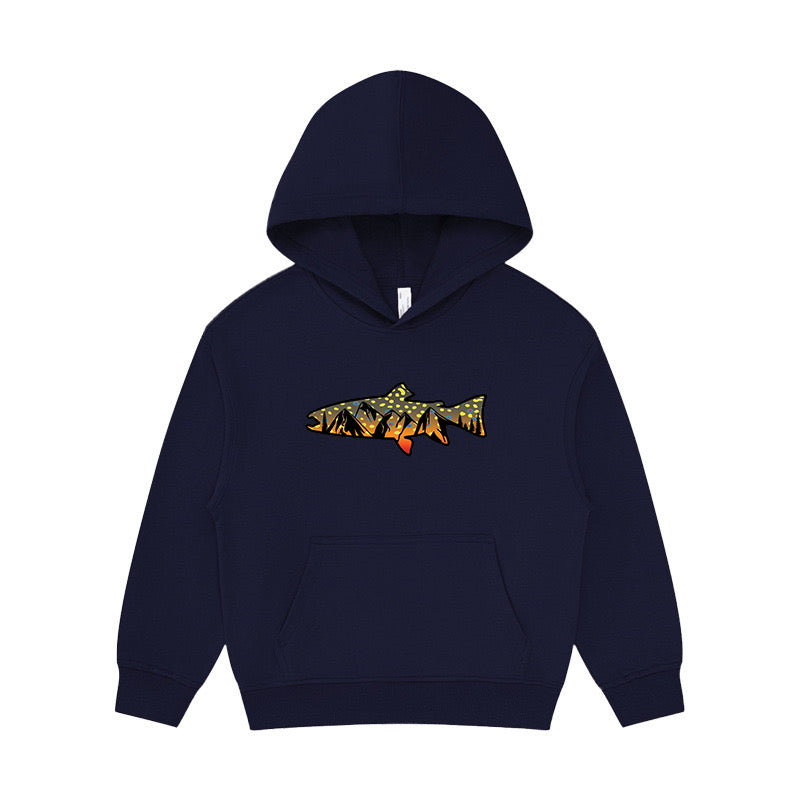 Brook Trout Mountains Kid's Hoodie