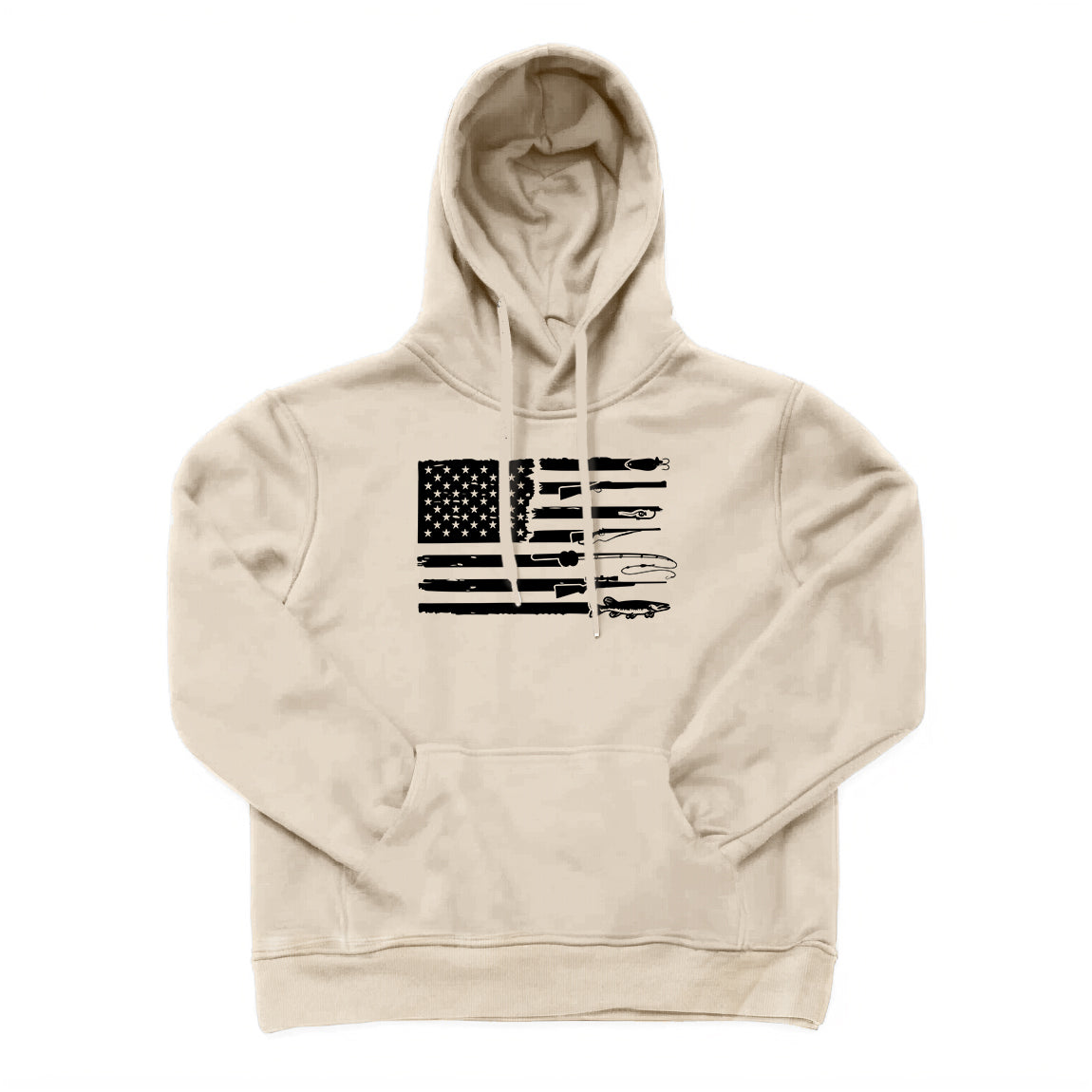 Hunting Fishing and American Flag Hoodie