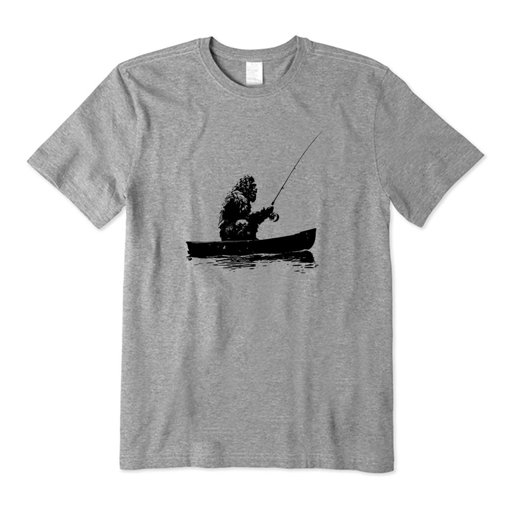 Bigfoot Fishing on Boat T-Shirt