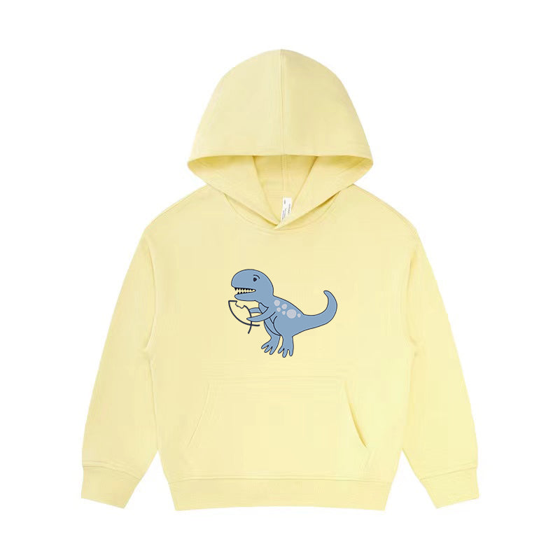 Dinosaur Eating Fish Kid's Hoodie