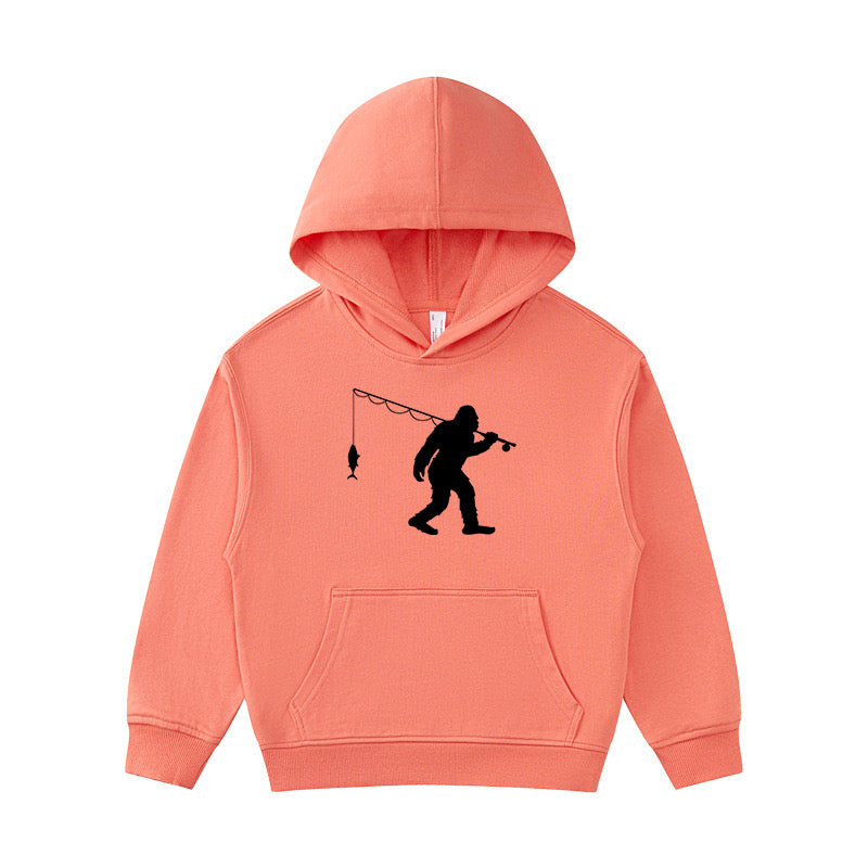 Bigfoot Fishing Kid's Hoodie