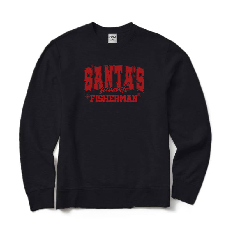 Santa's Favorite Fishermen Crewneck Sweatshirt