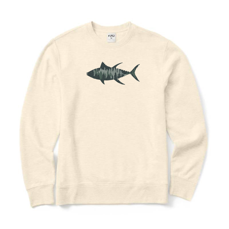 Fish Landscape Crewneck Sweatshirt