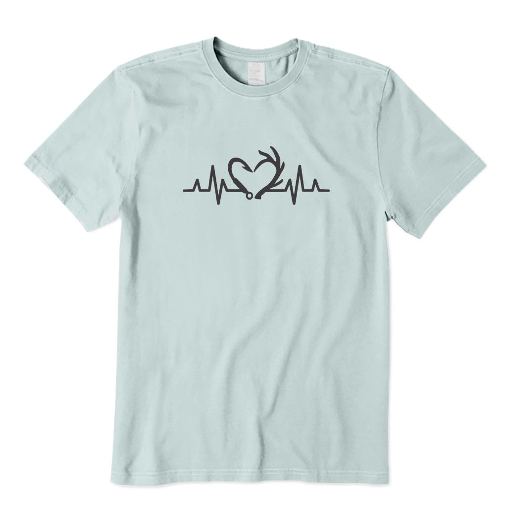 Fishhook Heartbeat Love T-Shirt