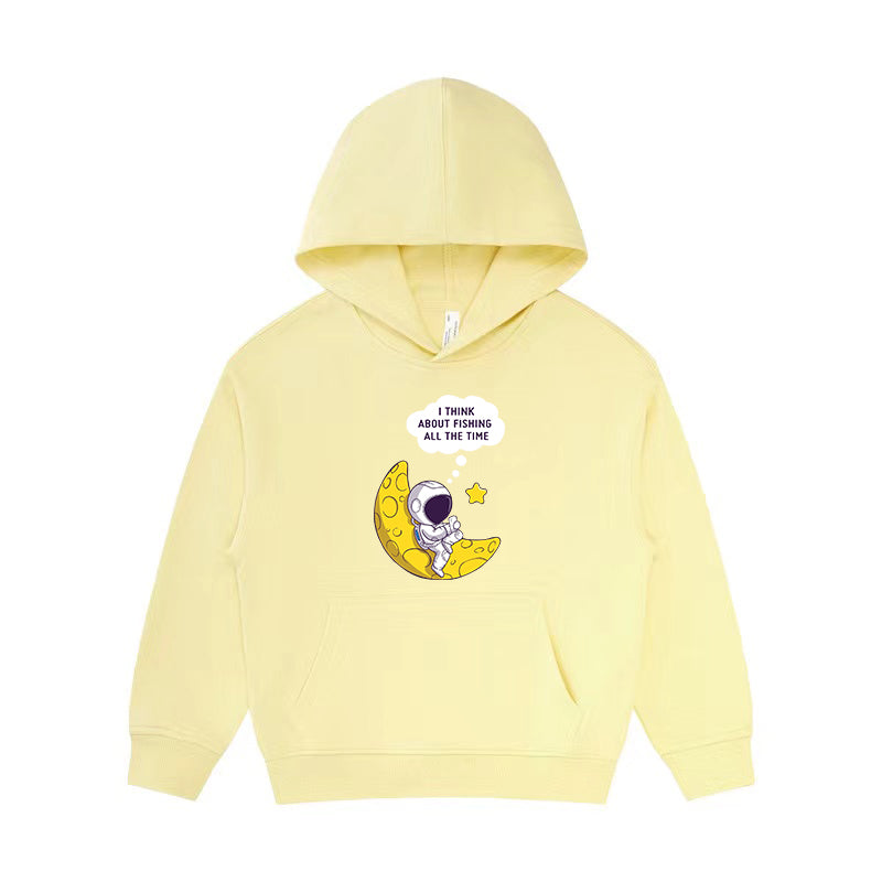 I Think about Fishing All The Time Kid's Hoodie