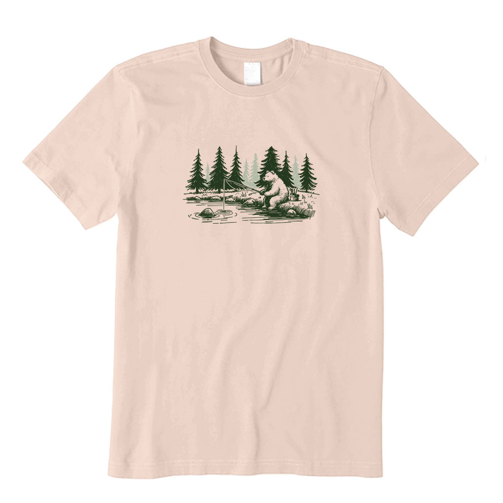 Bear Fishing Scene T-Shirt