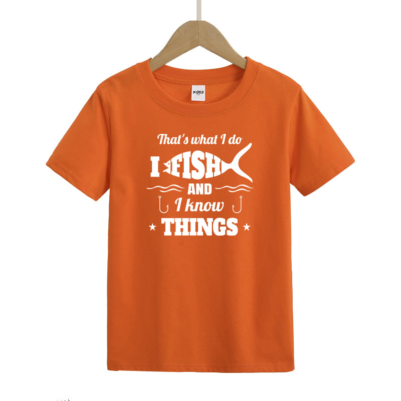 I Fishing and I Know Things Kids T-Shirt