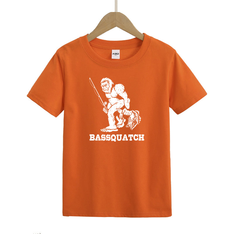 Bigfoot Fishing Kids T-Shirt