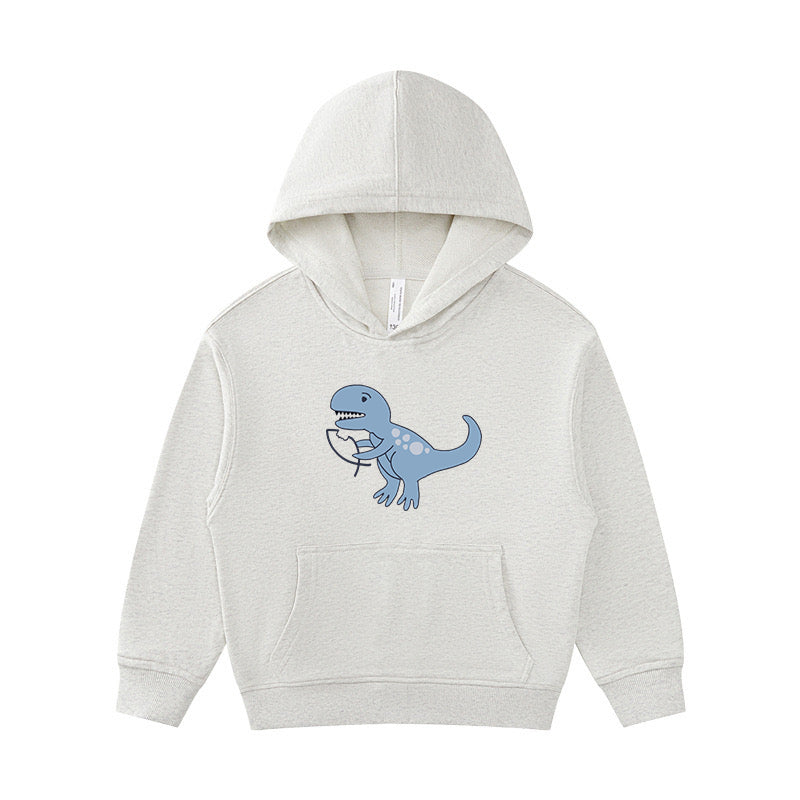 Dinosaur Eating Fish Kid's Hoodie