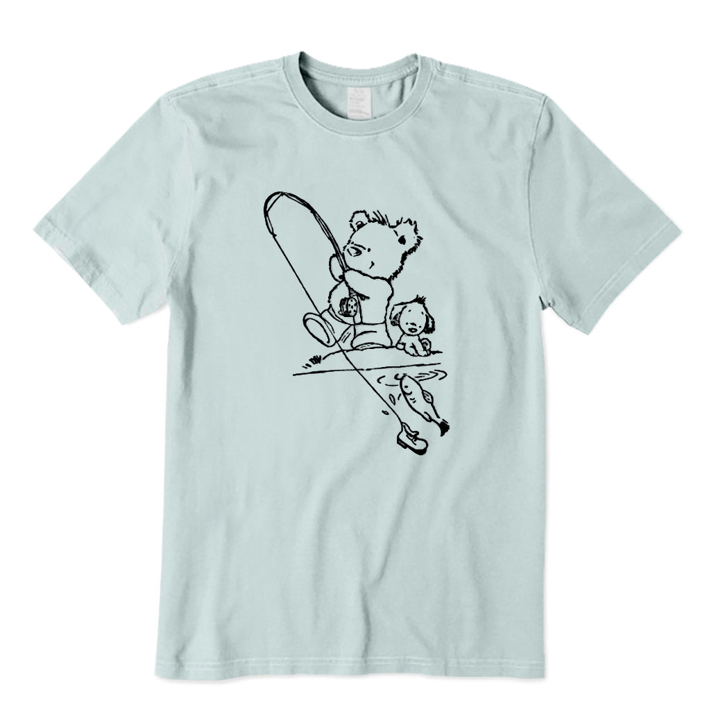 Little Bear and Puppy Fishing T-Shirt