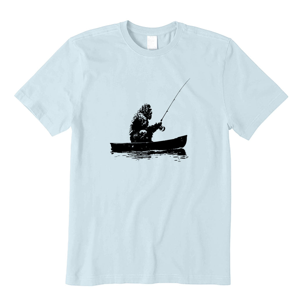 Bigfoot Fishing on Boat T-Shirt