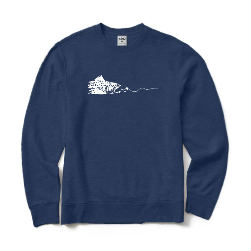 Fly Fishing Brook Trout Crewneck Sweatshirt