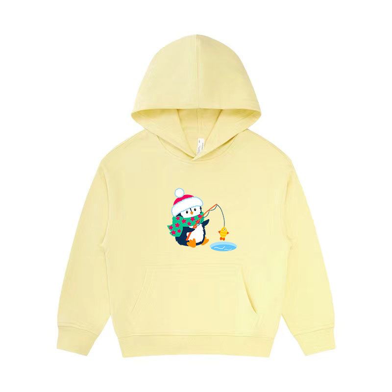 Penguin Fishing Kid's Hoodie