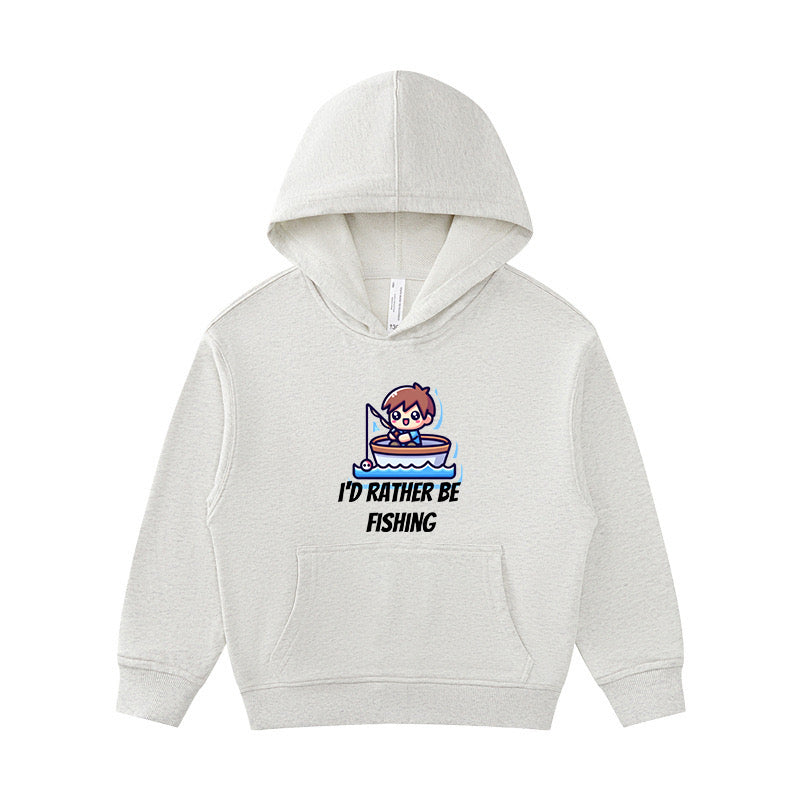 I'd Rather Be Fishing Kid's Hoodie