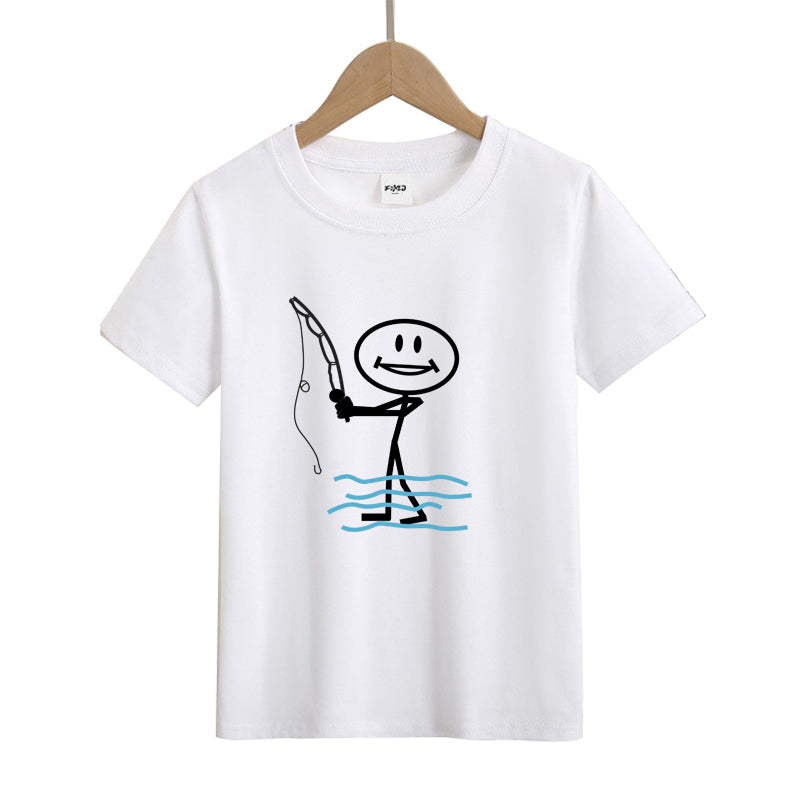 Happy Fishing Kid's T-Shirts