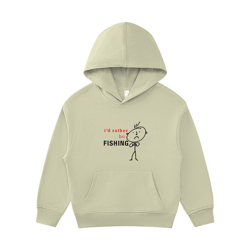 I'd Rather Be Fishing Kid's Hoodie