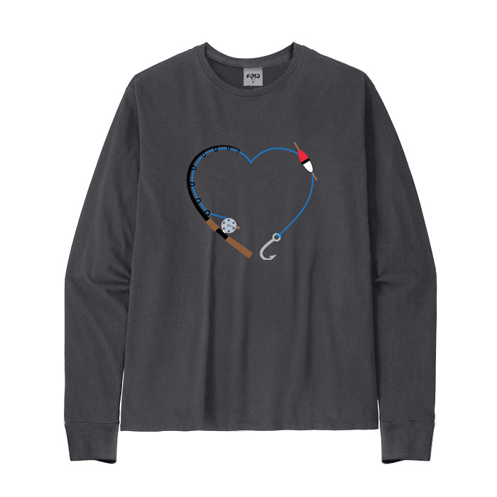 HEART FISHING ROD Long Sleeve T-Shirt