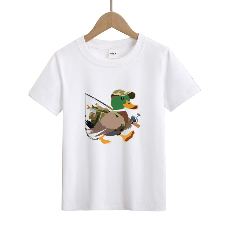 Duck Fishing Kid's T-Shirts