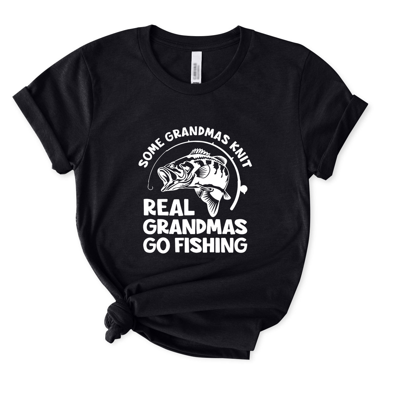 Real Grandmas Go Fishing T-Shirt for Women