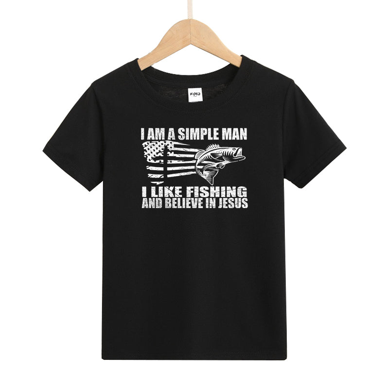 I Like Fishing and Believe in Jesus Things Kids T-Shirt