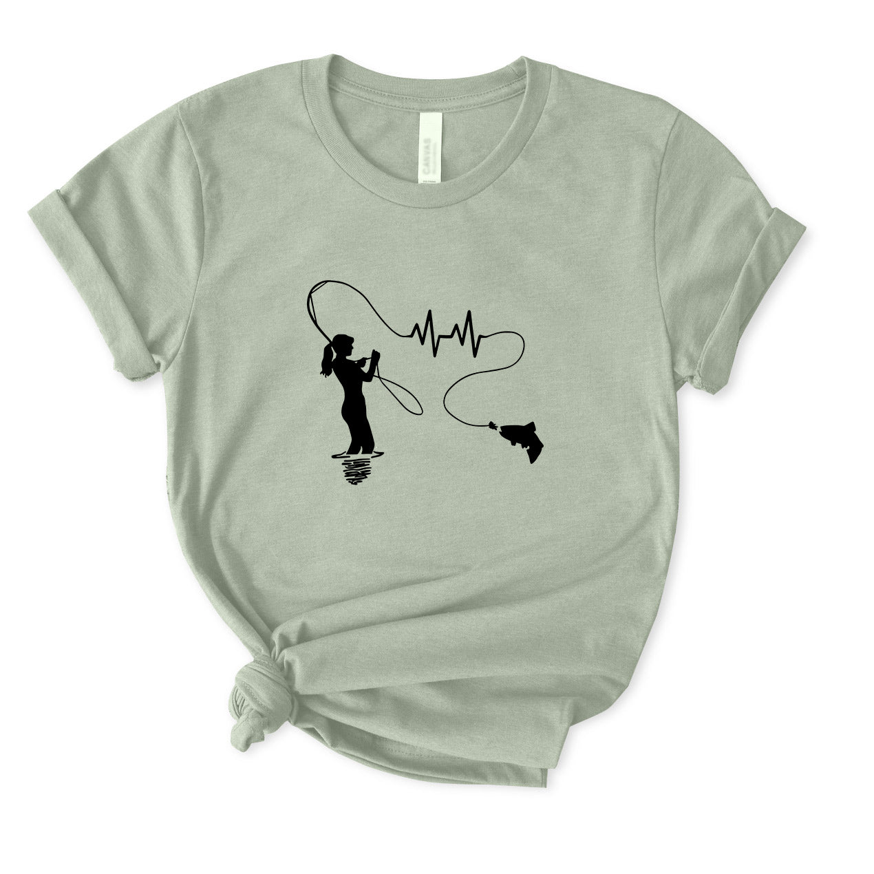 Girls Fish Too Salmon T-Shirt for Women