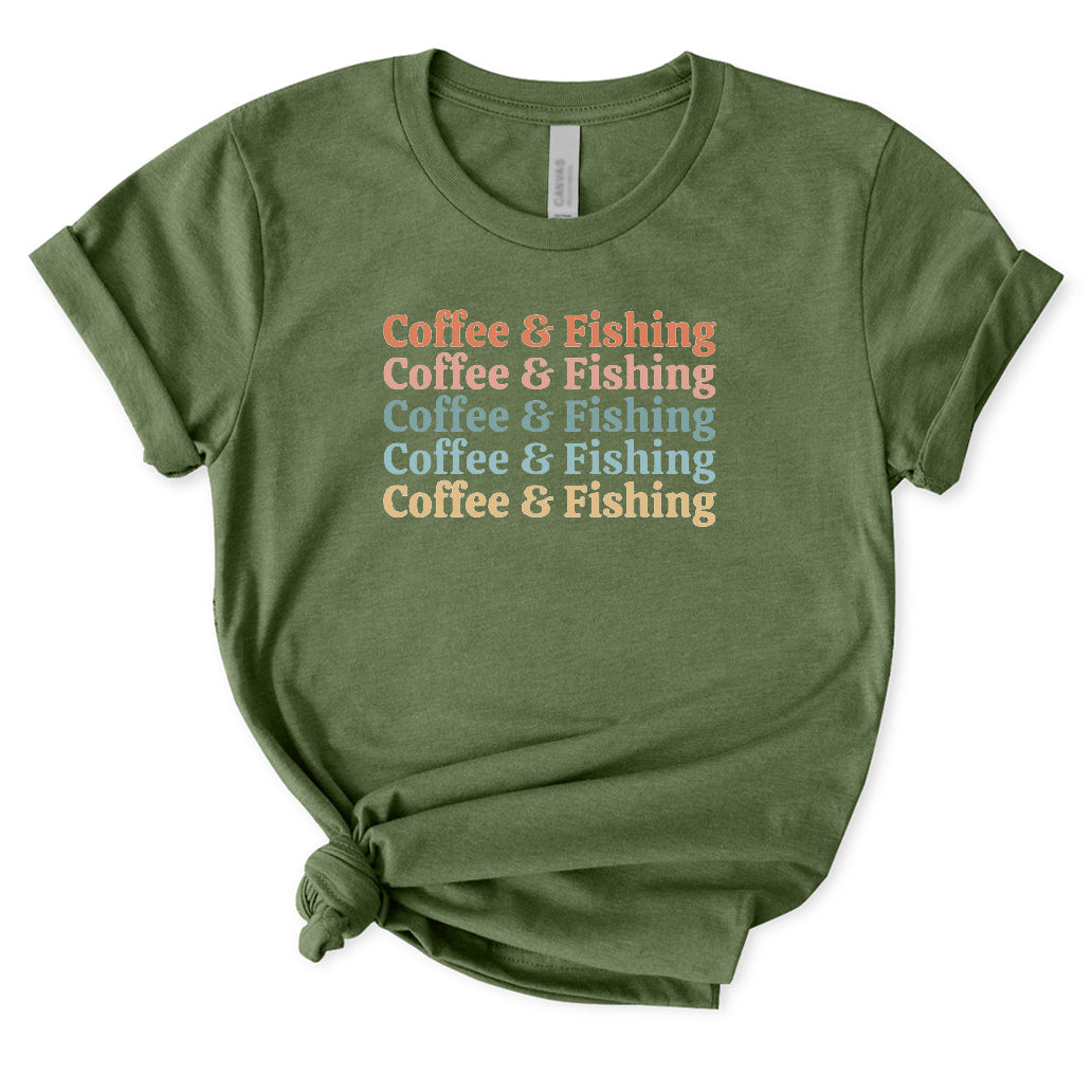 Coffee and Fishing T-Shirt for Women