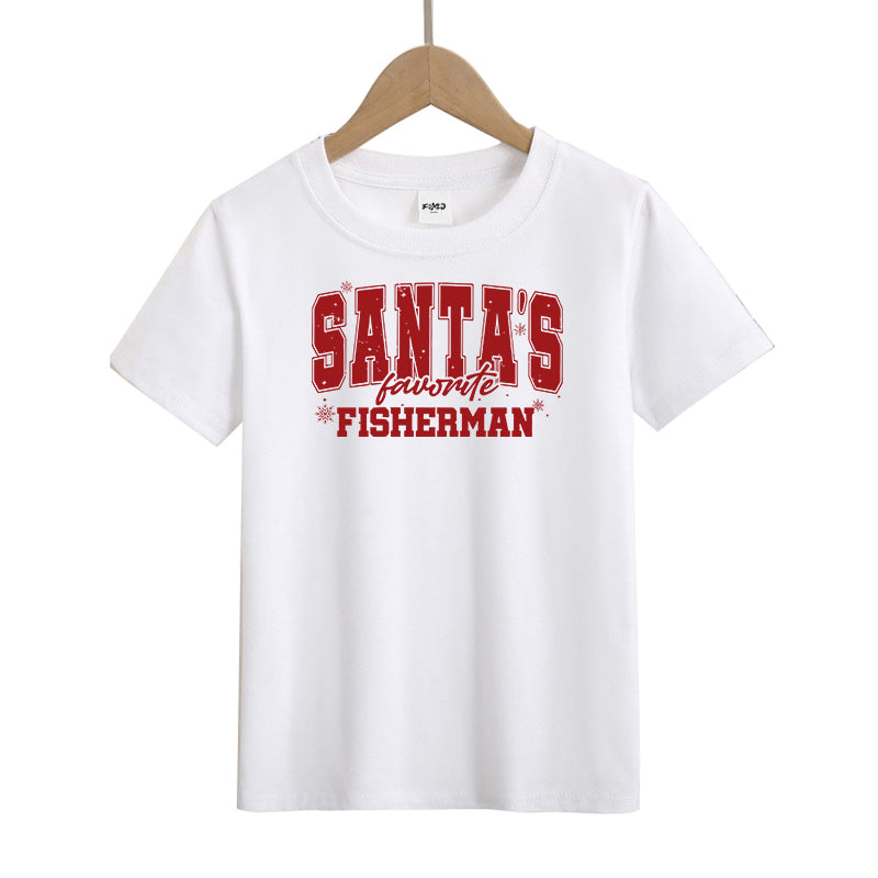 Santa's Favorite Fishermen Kids T-Shirt