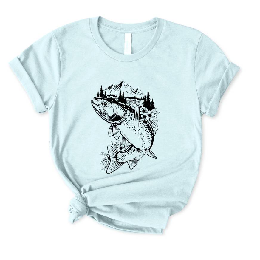 Trout Fishing T-Shirt for Women