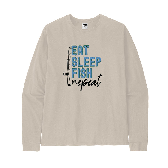 Eat Sleep Fish Repeat Long Sleeve T-Shirt